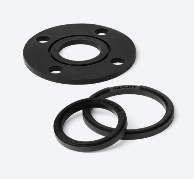 3D printed gaskets are shown made out of Formlabs Silicone resin.